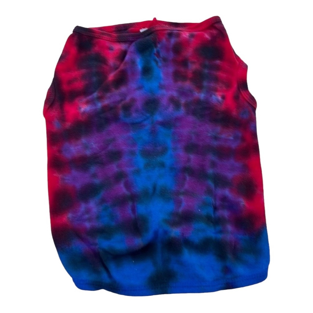 Doggie Skins Tie-Dye Shirt XL (46-70) Colorfast Never Worn Red Blue Purple